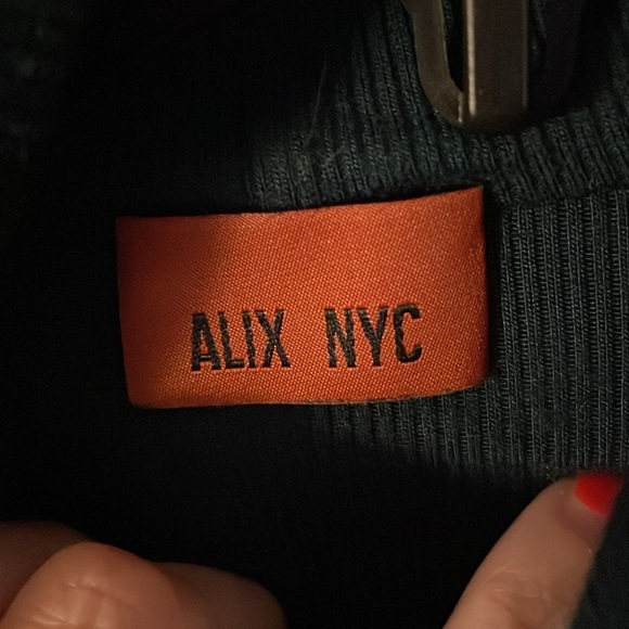 ALIX NYC Cut-out Turtleneck Bodysuit. - Picture 2 of 3